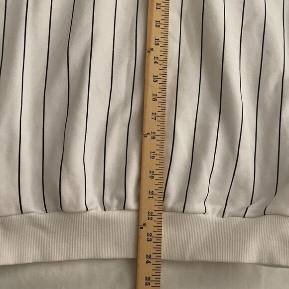 ADIDAS Originals Women’s Striped Oversized Sweatshirt with Trefoil Front Logo S - Picture 9 of 10